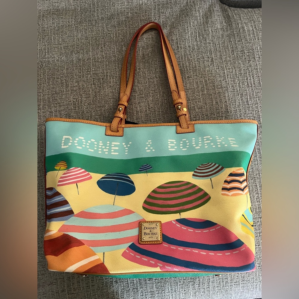 Dooney & Bourke Colorful Beach Umbrella Tote
